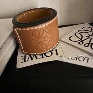 LOEWE Anagram Leather Small Slap Bracelet 6BH0510 Authentic With Box